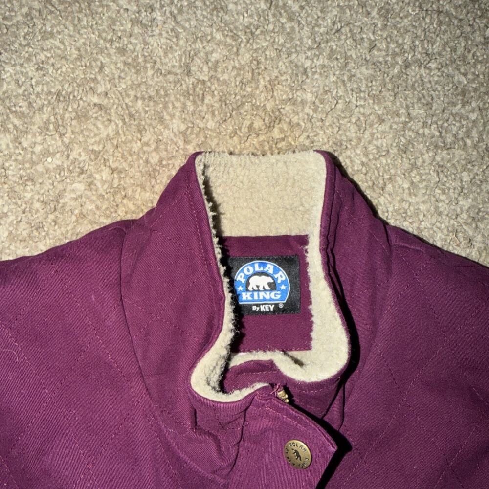 Polar King by Key women's Berber-lined quilted vest in plum - Picture 2 of 4